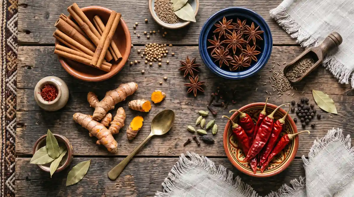 أجود المكونات لصناعة بهارات وعطرية مغربية على حقها وطريقها